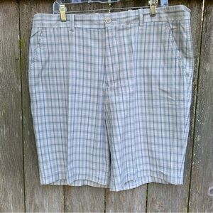 PERRY ELLIS plaid cotton Bermuda shorts W 38 spring summer vacation new no tags